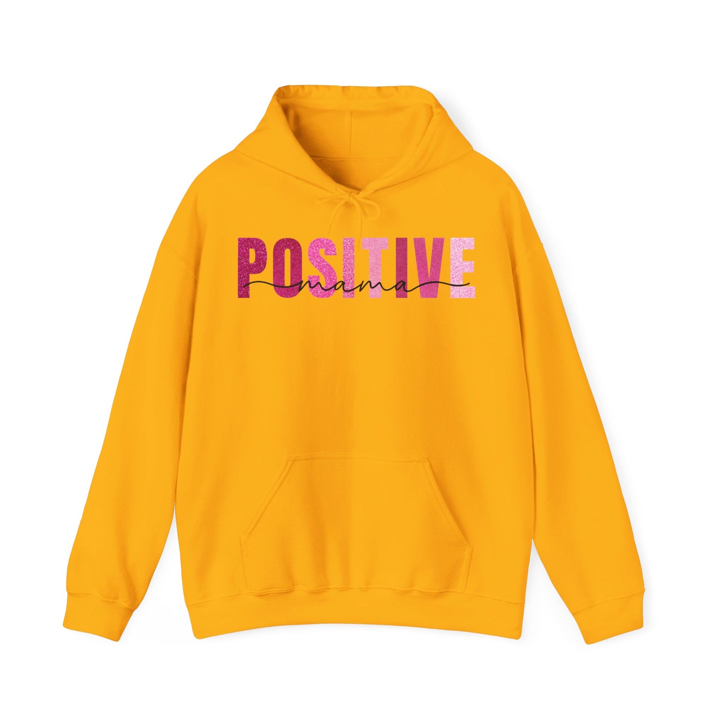 Positive Mama Glitter Pink Patterns Hoodie