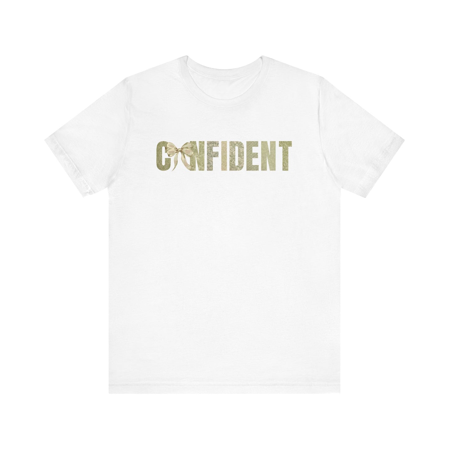 Confident With Coquette Bow Green Patterns T-shirt