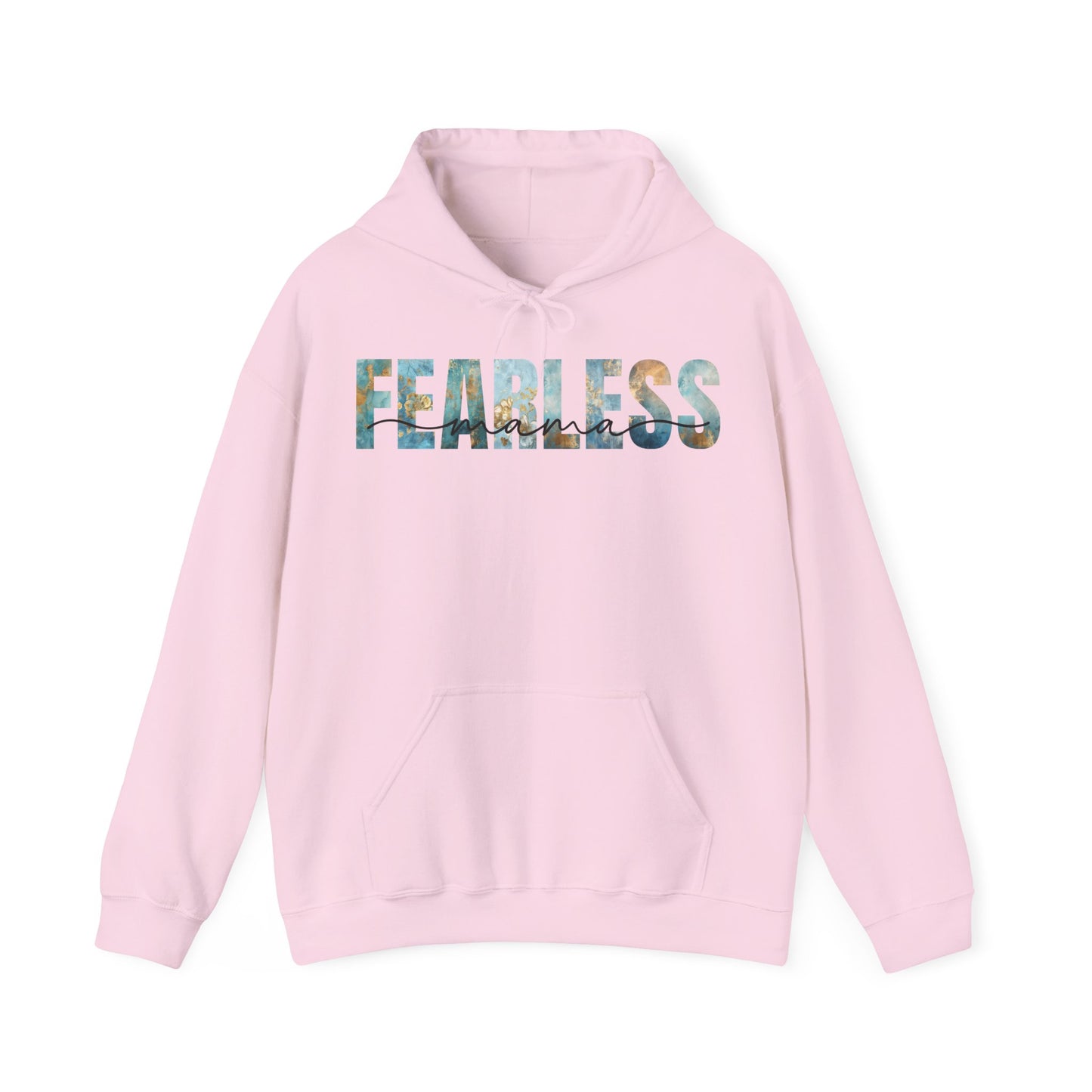 Fearless Mama Blue & Golden Patterns Hoodie