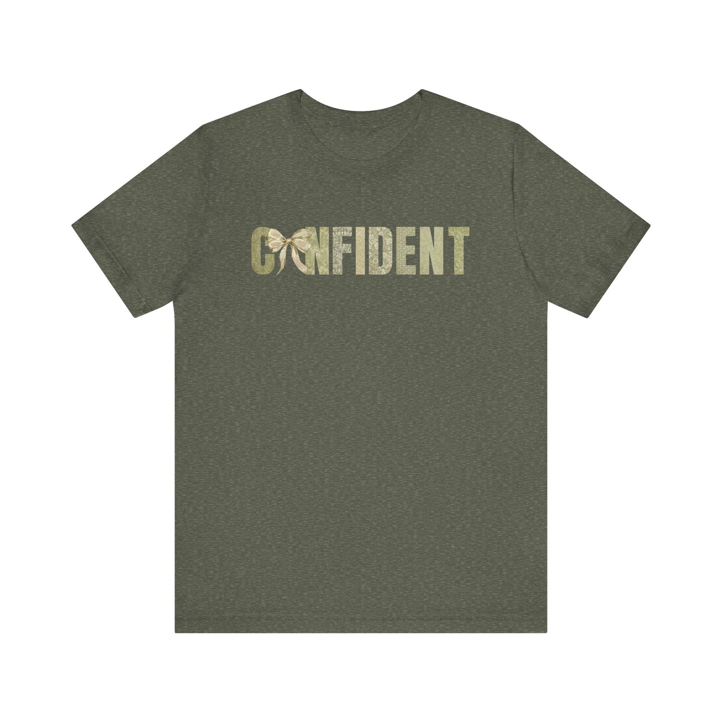 Confident With Coquette Bow Green Patterns T-shirt