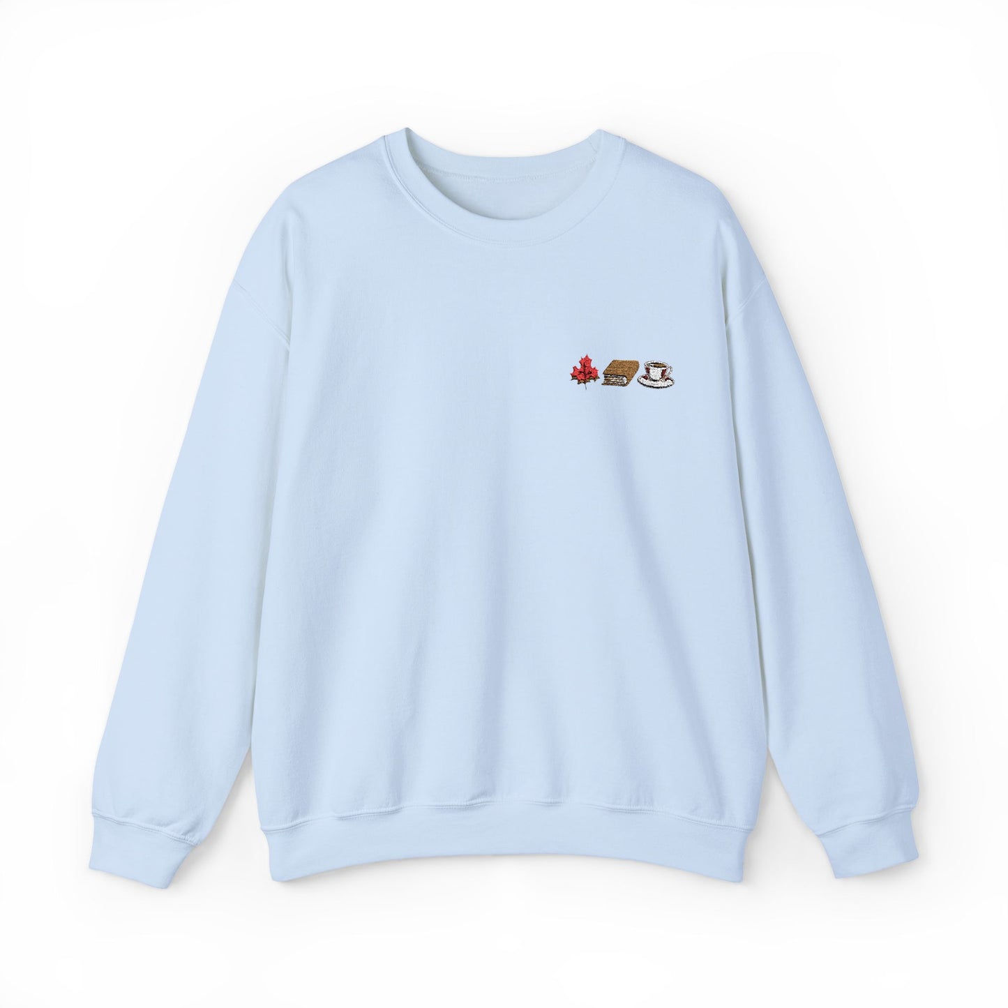Embroidered Book & Coffee Fall Viibes Sweatshirt