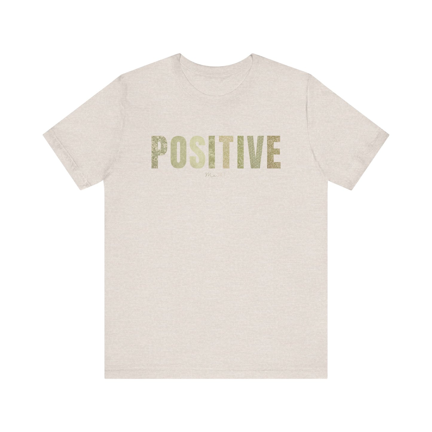 Positive Me 24:7 T-shirt With Green Patterns
