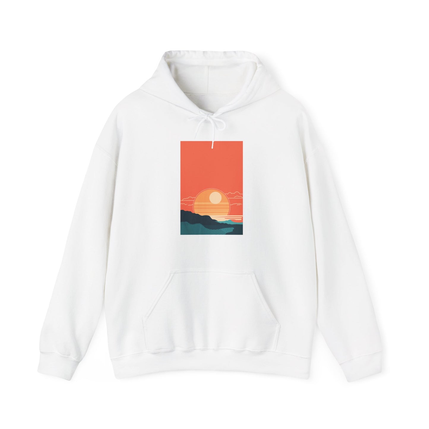 Minimalist Boho Sunset Graphic Hoodie