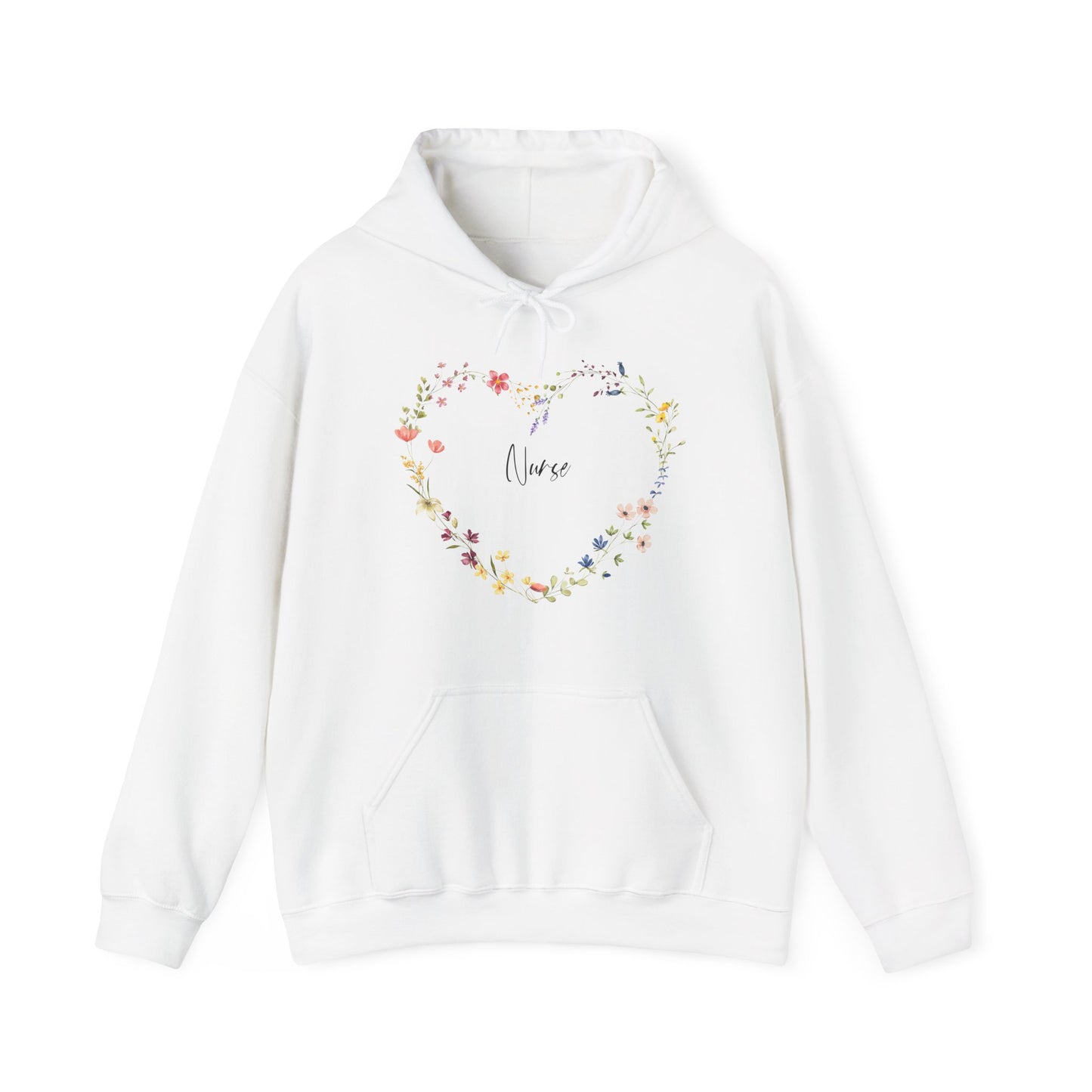 Nurse Wildflowers In Heart Shape Hoodie