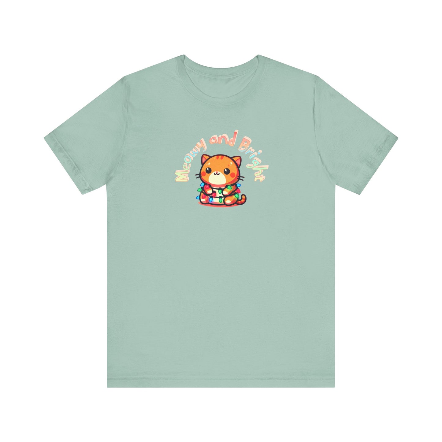Meowy and Bright Colorful Cartoon Cat T-shirt