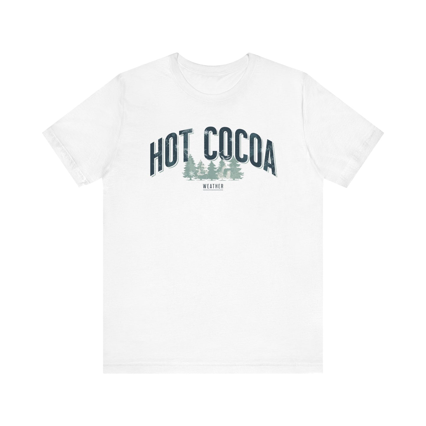 Hot Cocoa Weather Vintage Winter Pine Trees and Snow T-shirt
