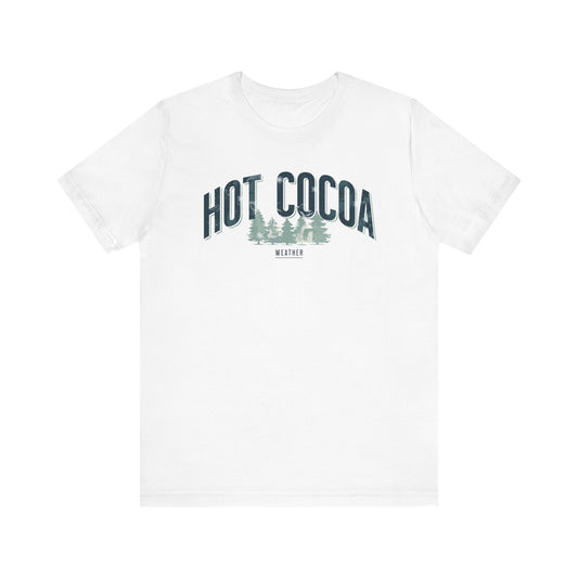 Hot Cocoa Weather Vintage Winter Pine Trees and Snow T-shirt