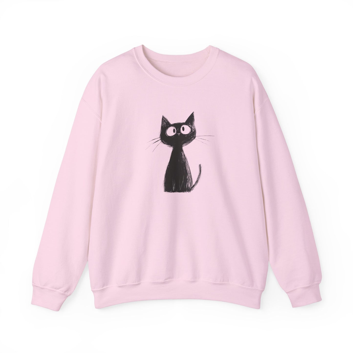 Cute Black Cat Doodle Sweatshirt