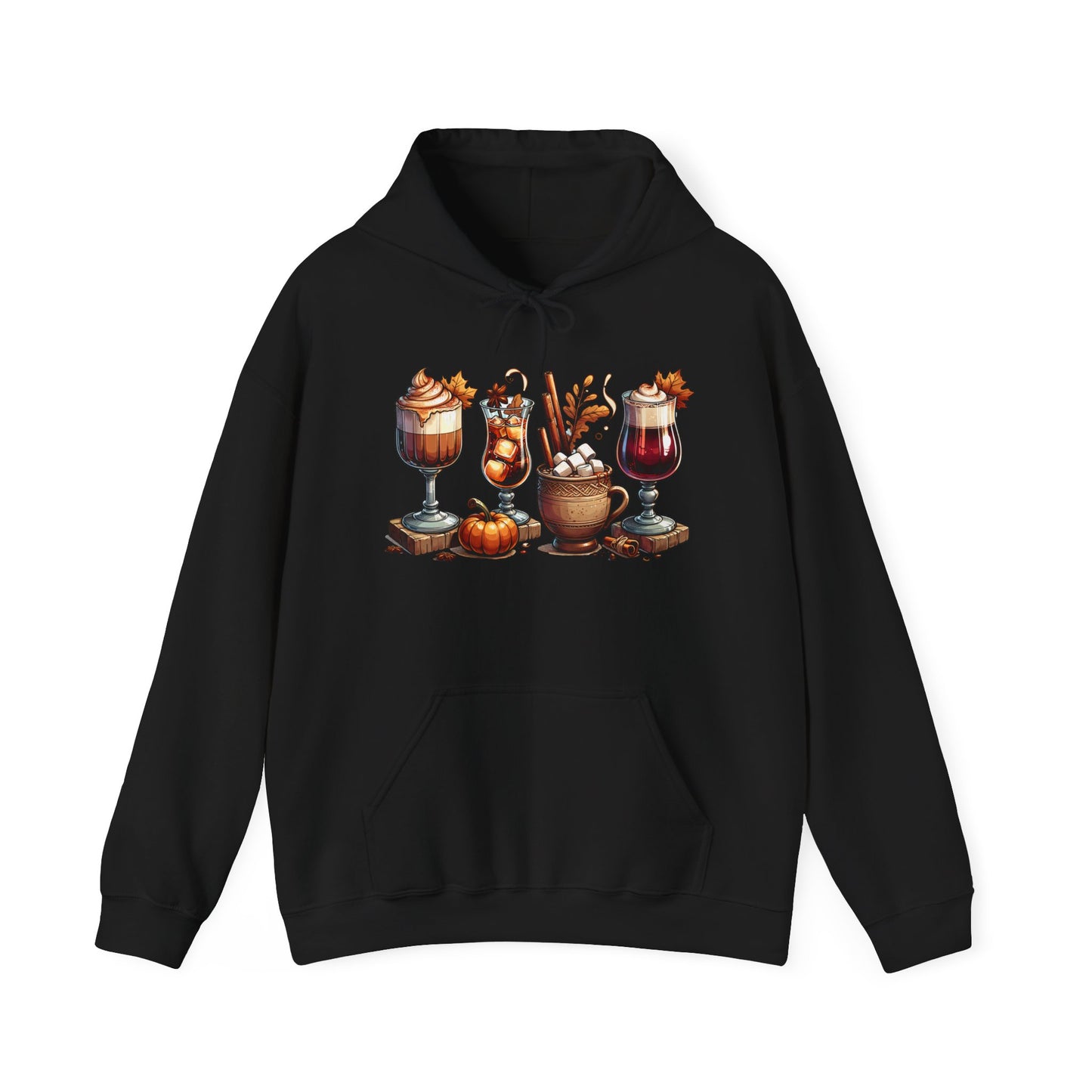 Fall Themed Drinks Graphic Hoodie