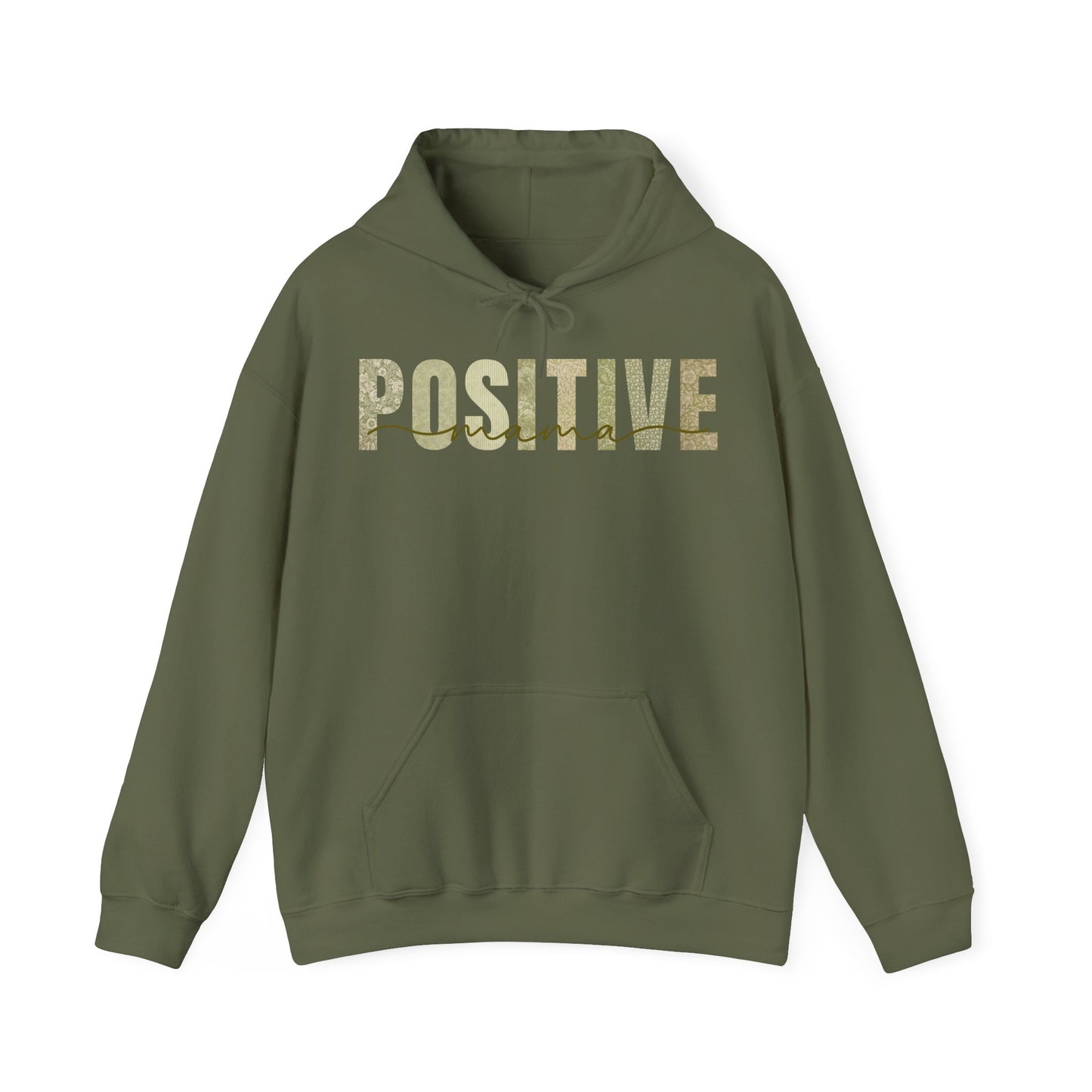 Positive Mama Green Patterns Hoodie