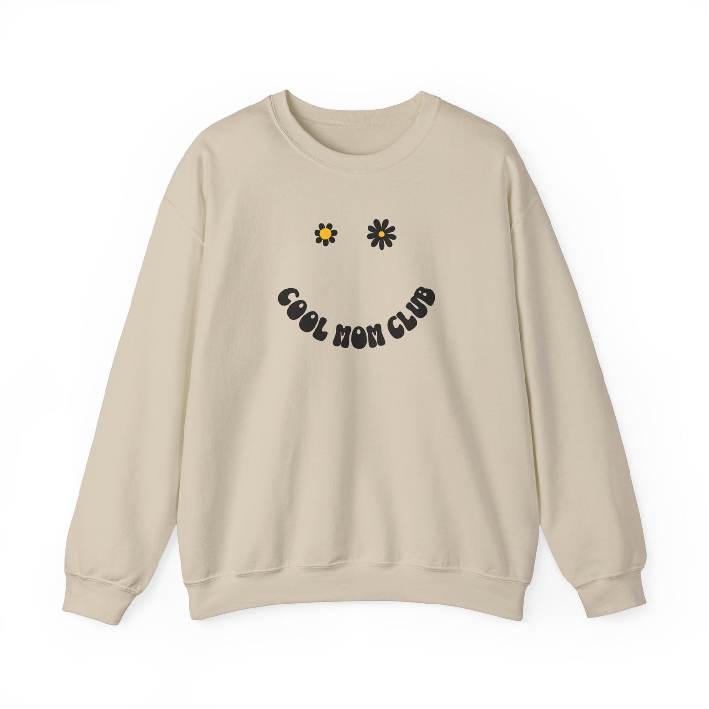 Cool Mom Club Happy Face Daisy Sweatshirt