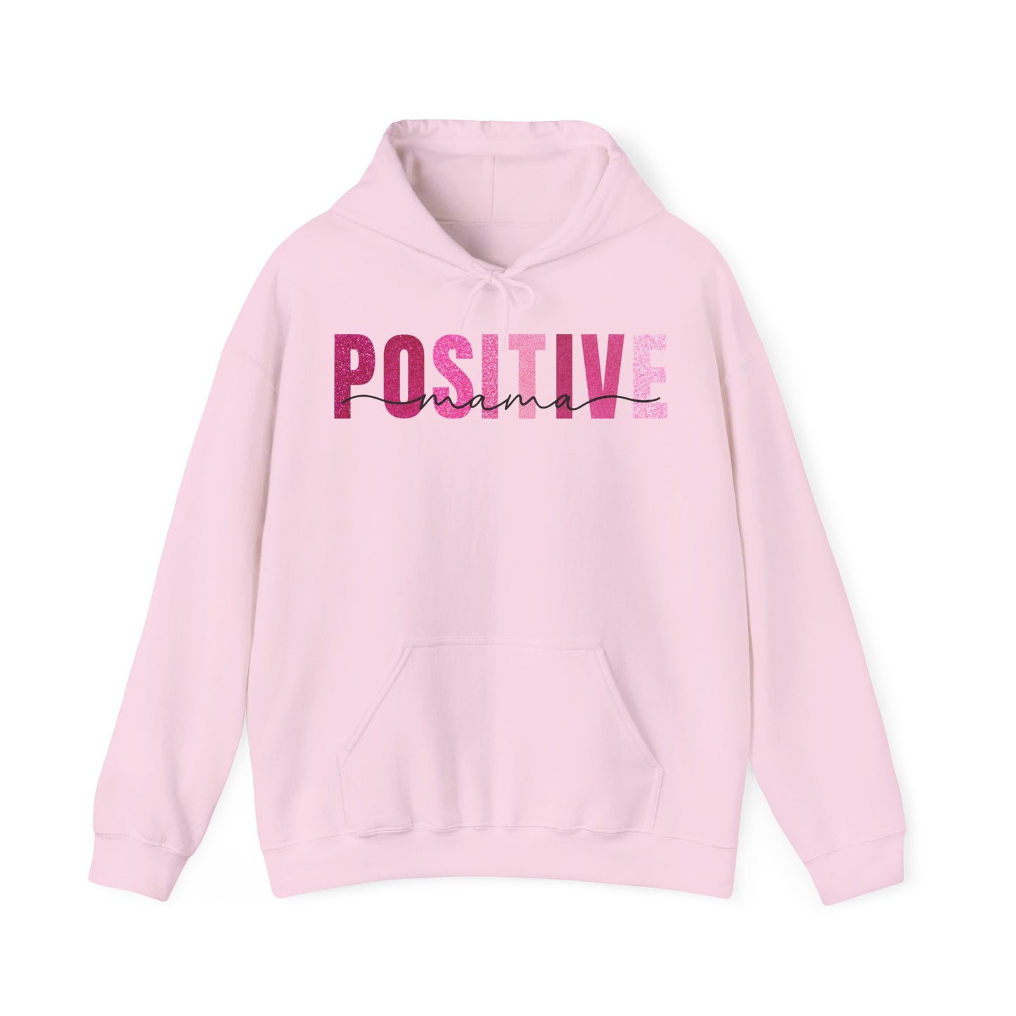 Positive Mama Glitter Pink Patterns Hoodie