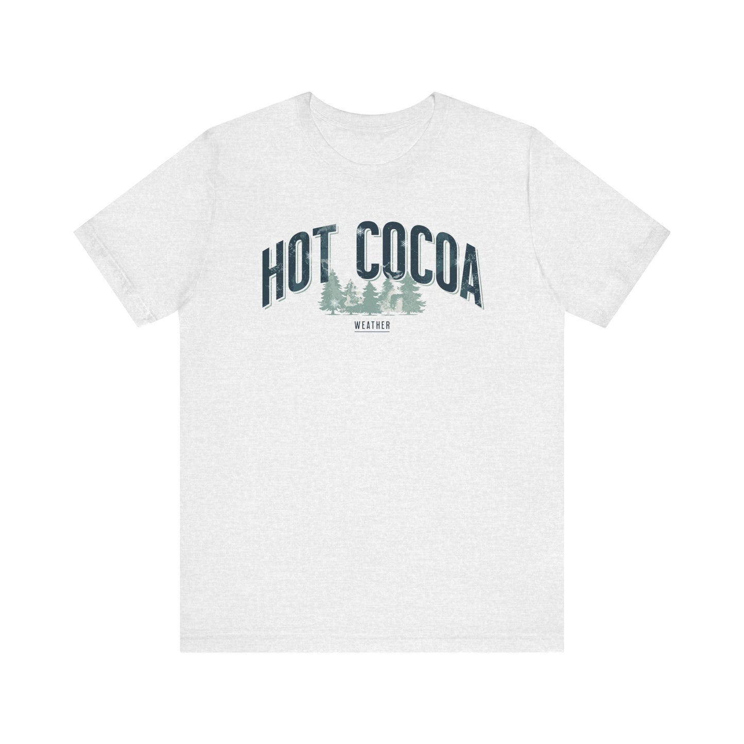Hot Cocoa Weather Vintage Winter Pine Trees and Snow T-shirt