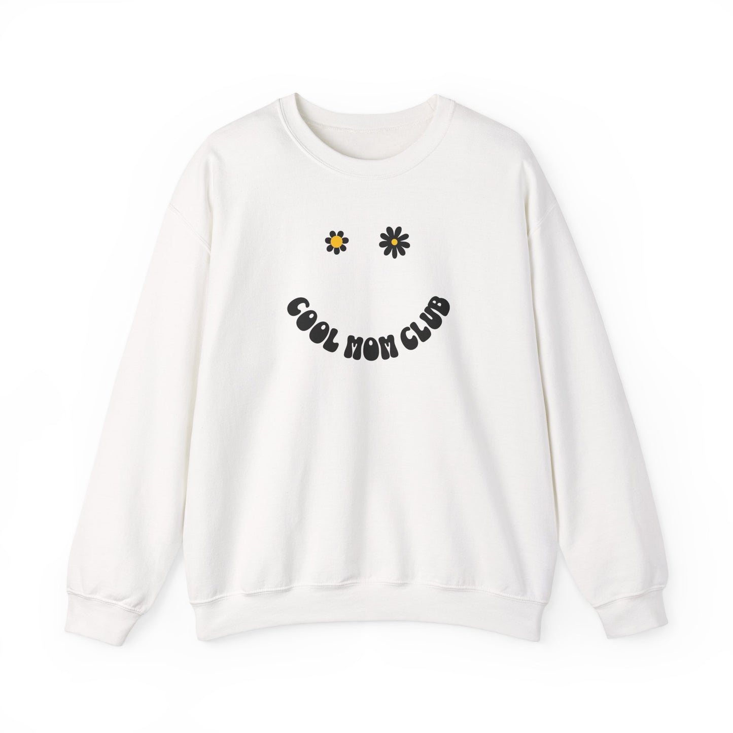 Cool Mom Club Happy Face Daisy Sweatshirt