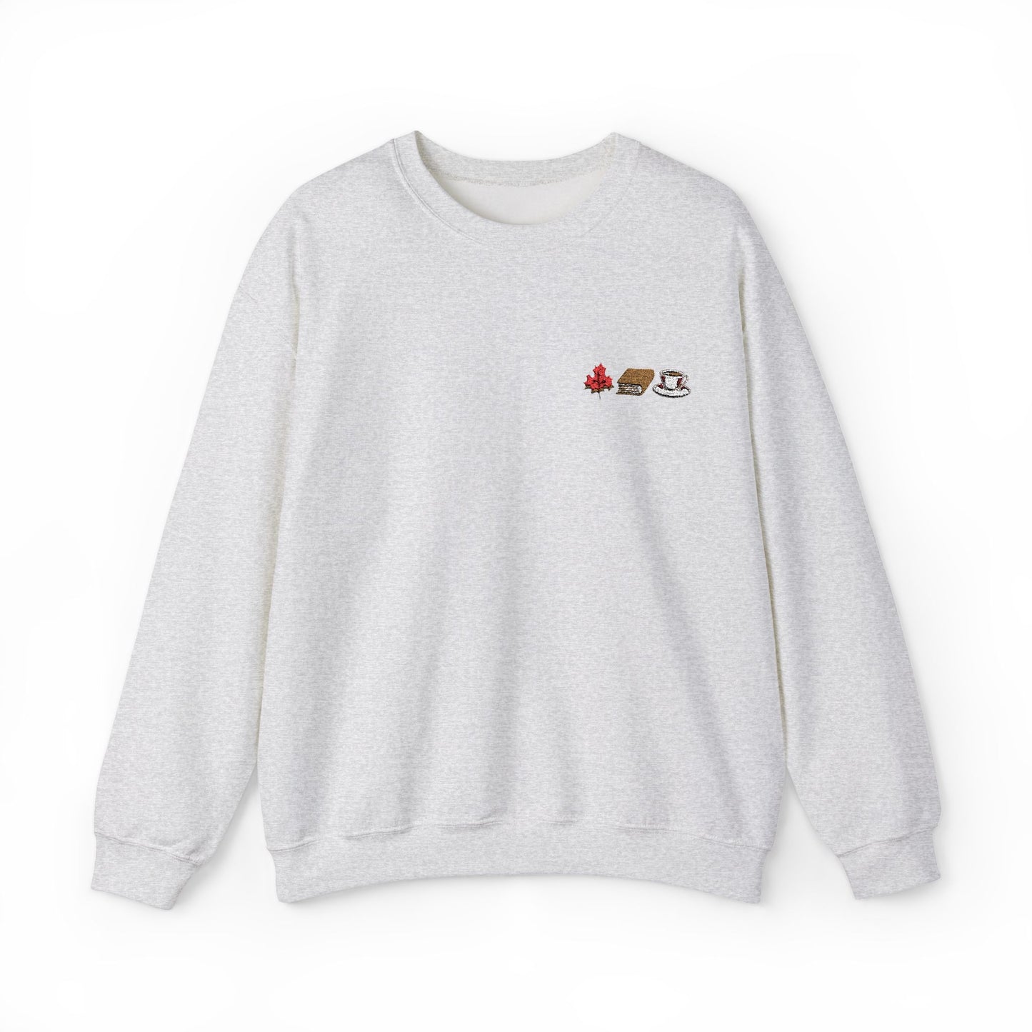 Embroidered Book & Coffee Fall Viibes Sweatshirt