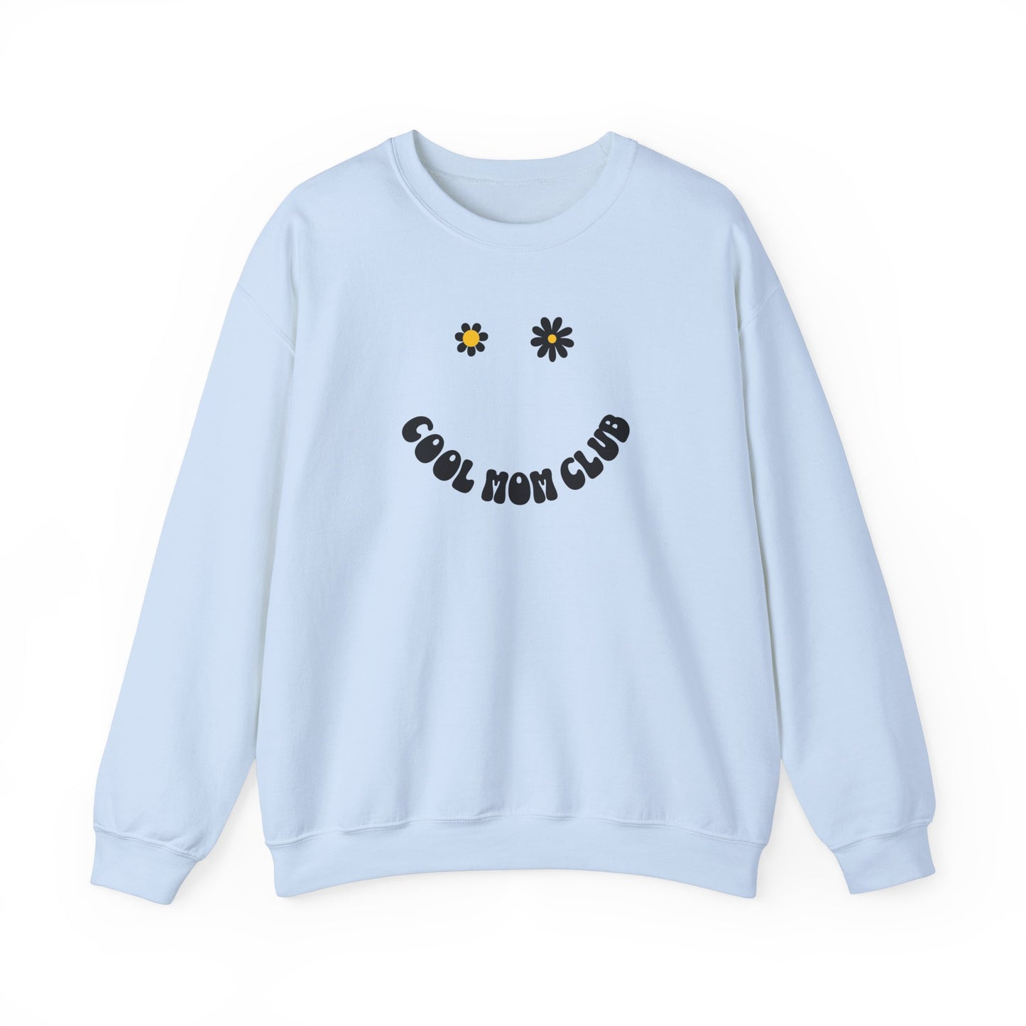Cool Mom Club Happy Face Daisy Sweatshirt