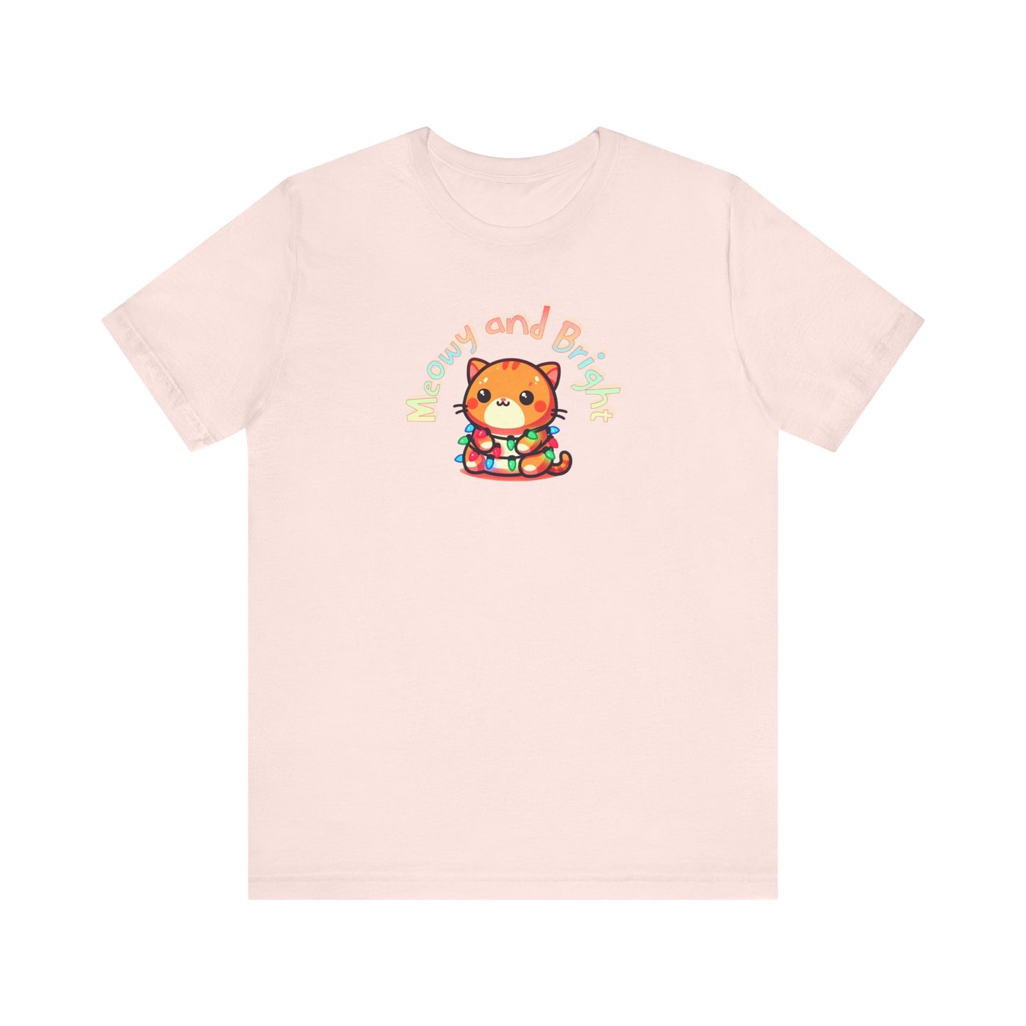 Meowy and Bright Colorful Cartoon Cat T-shirt