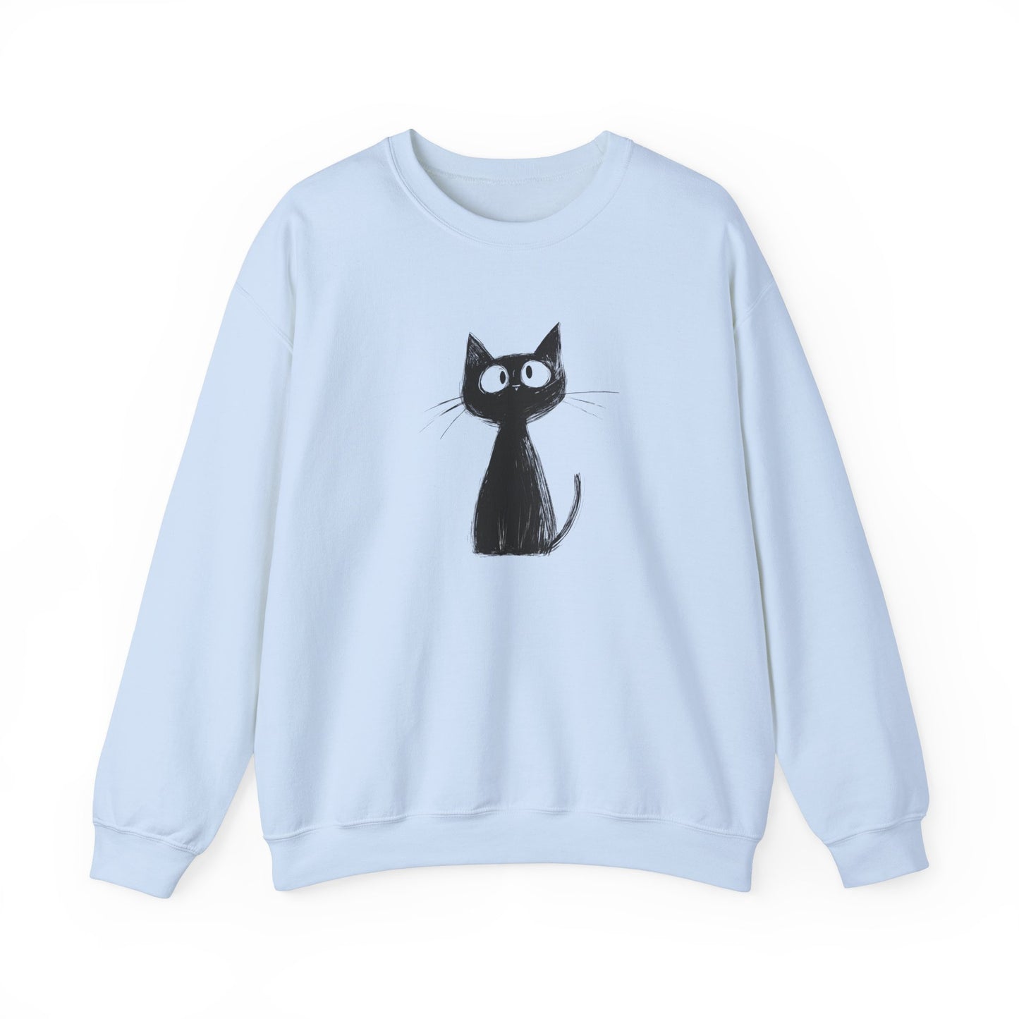 Cute Black Cat Doodle Sweatshirt