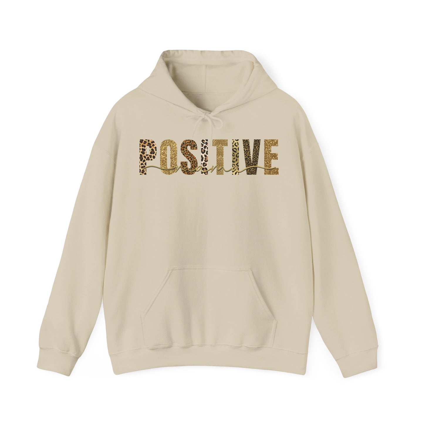 Positive Mama Glitter Leopard Patterns Hoodie