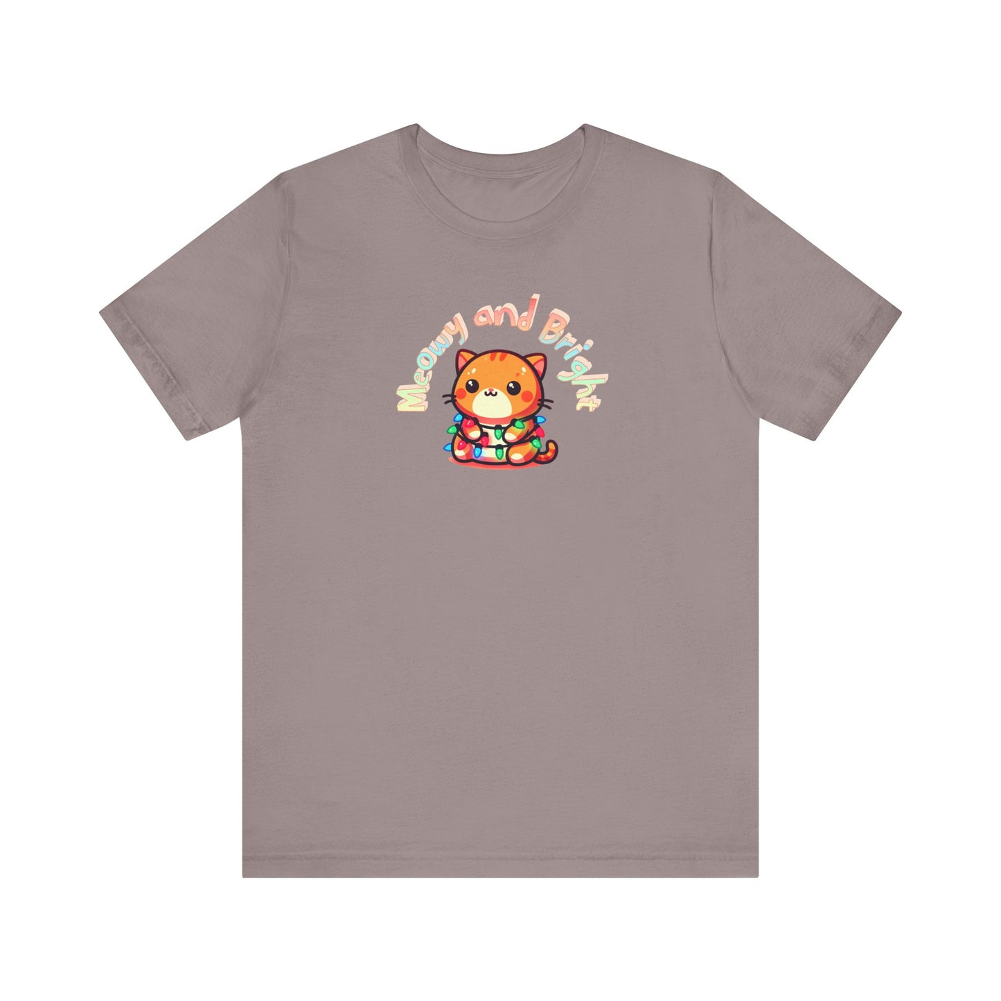 Meowy and Bright Colorful Cartoon Cat T-shirt