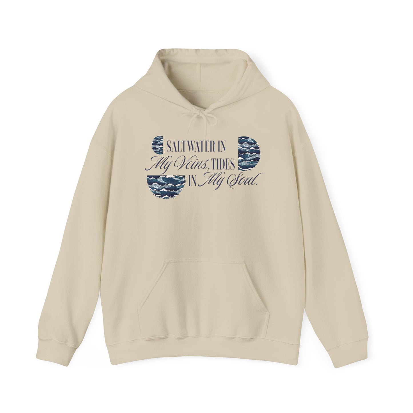 Saltwater In My Veins Tides In My Soul Graphic Hoodie
