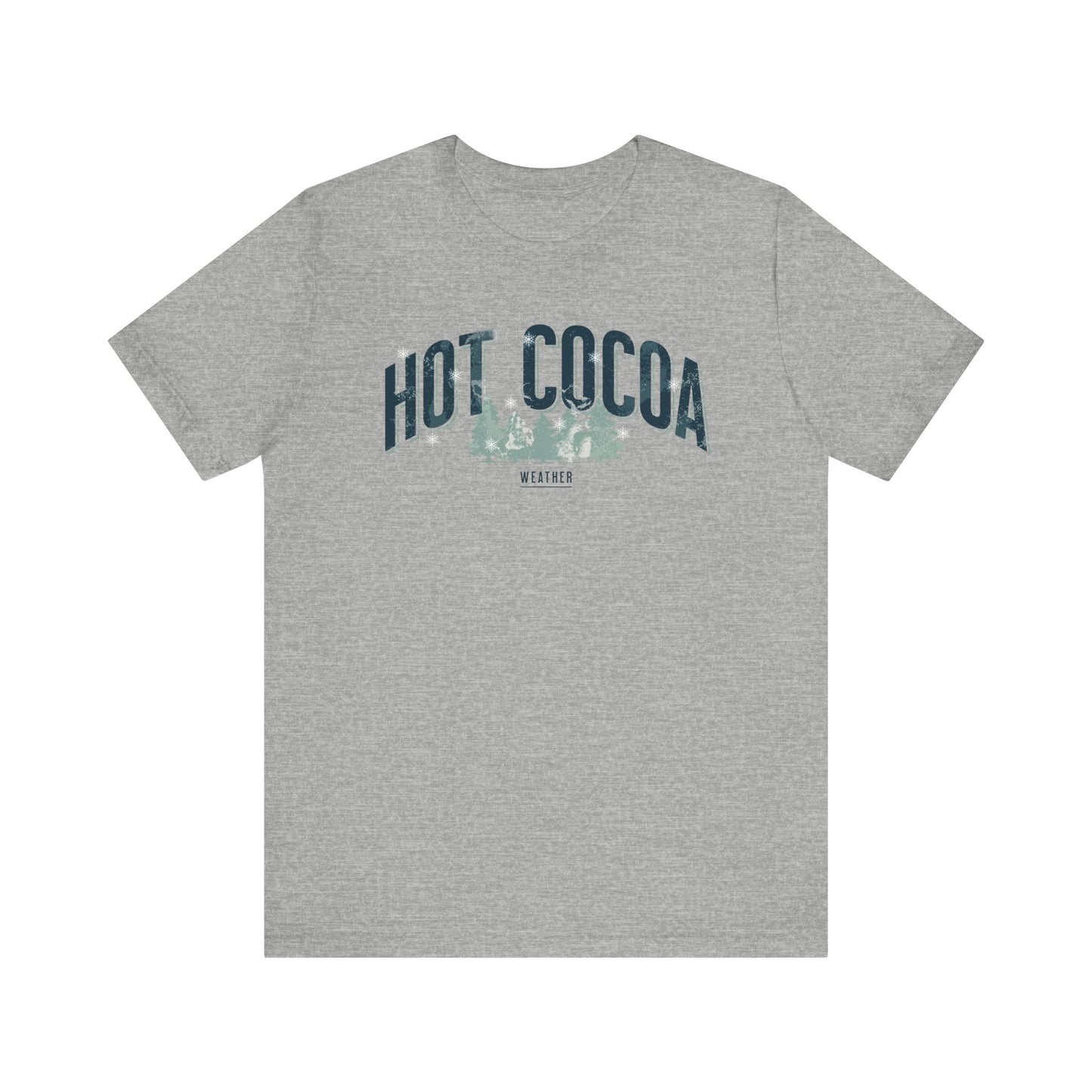 Hot Cocoa Weather Vintage Winter Pine Trees and Snow T-shirt