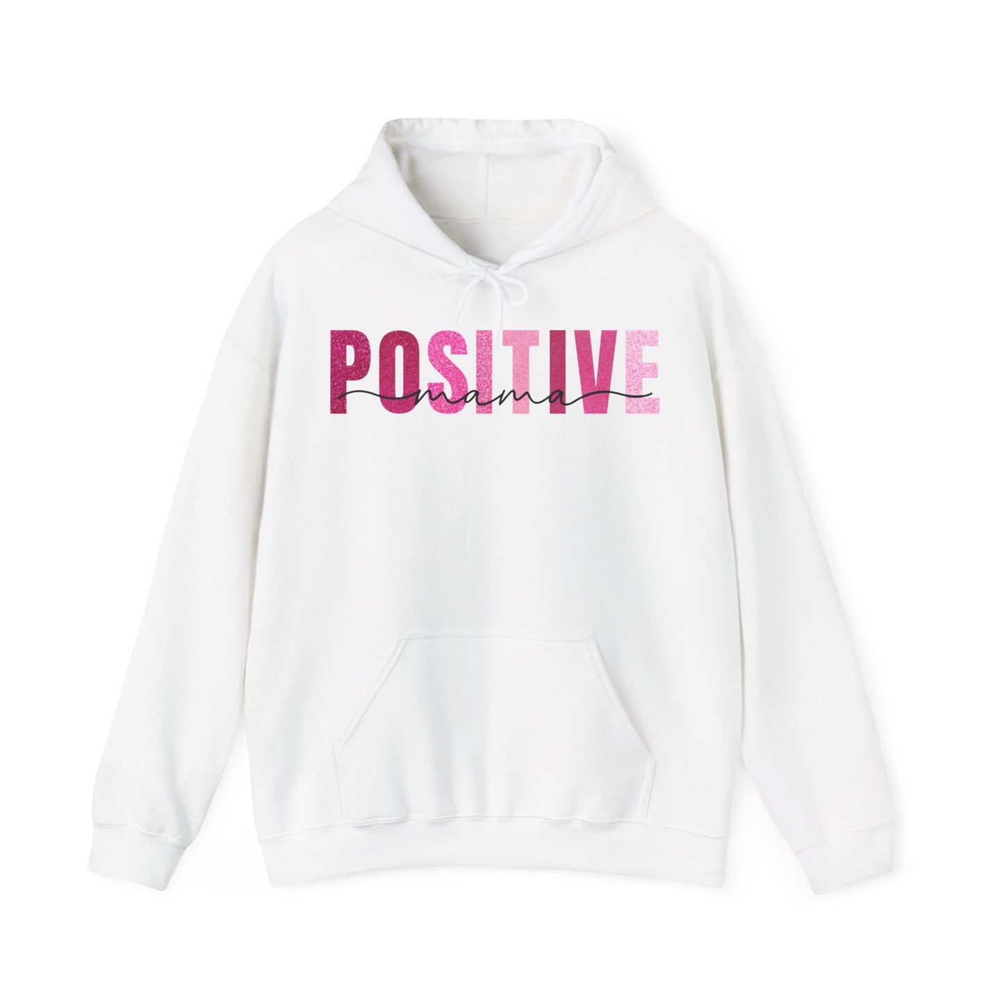 Positive Mama Glitter Pink Patterns Hoodie