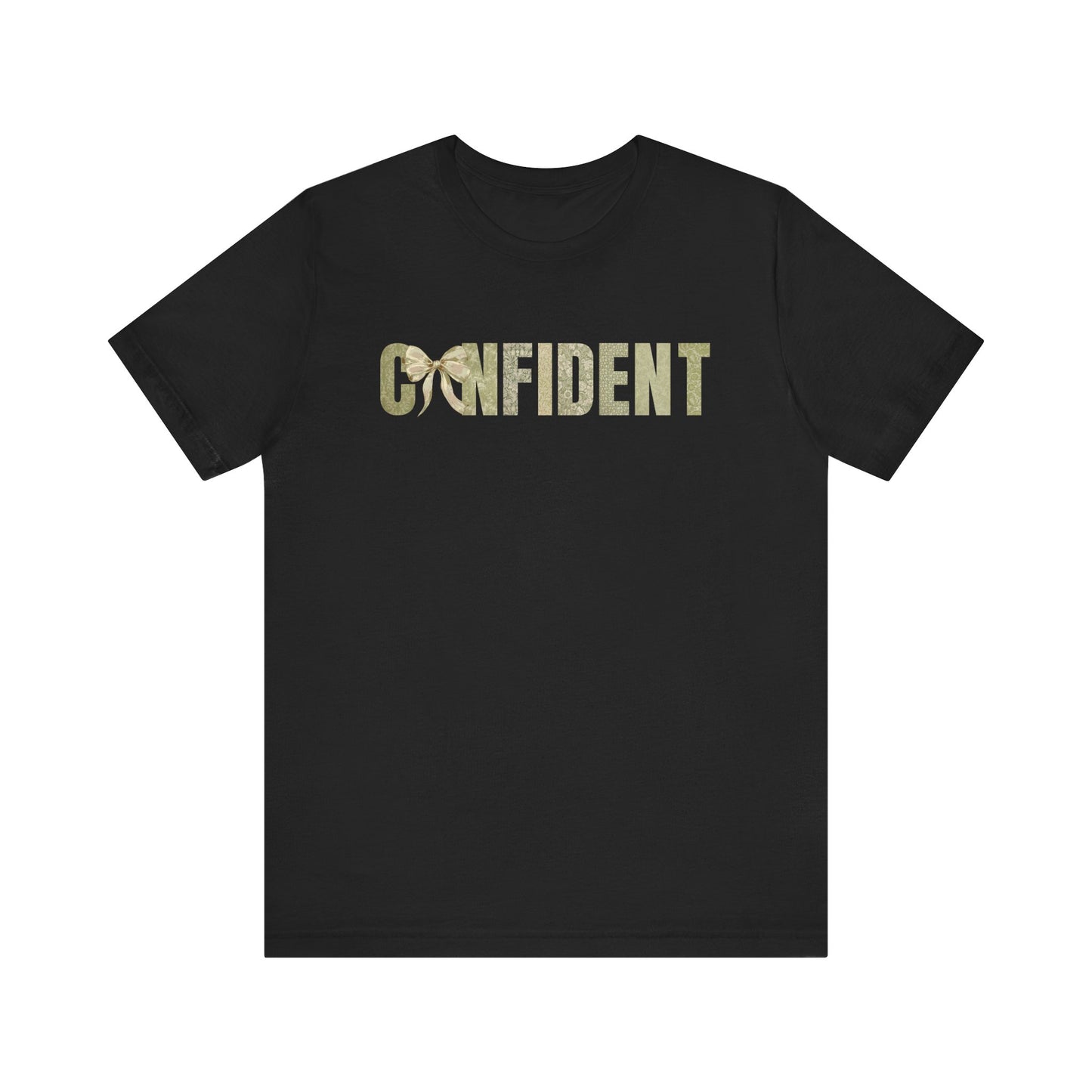 Confident With Coquette Bow Green Patterns T-shirt