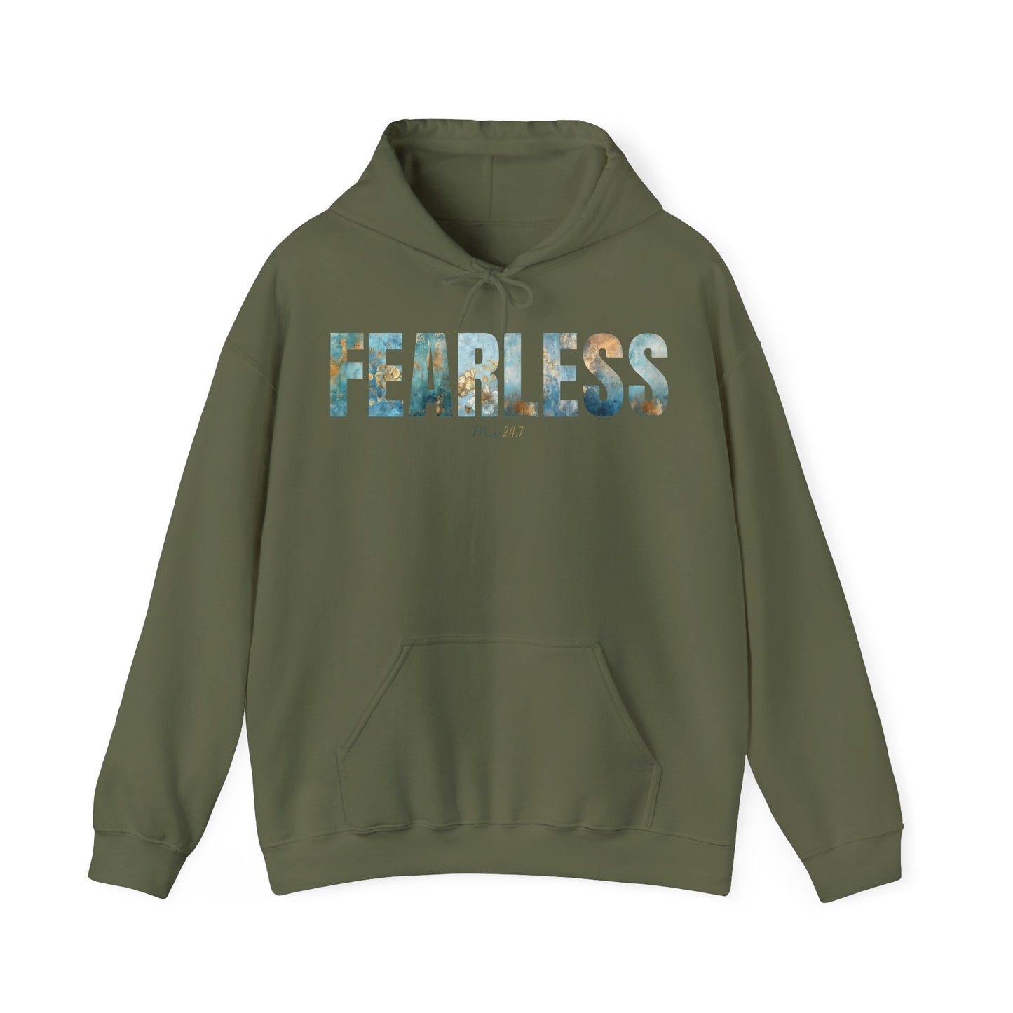 Fearless Me 24:7 Golden Blue Patterns Hoodie