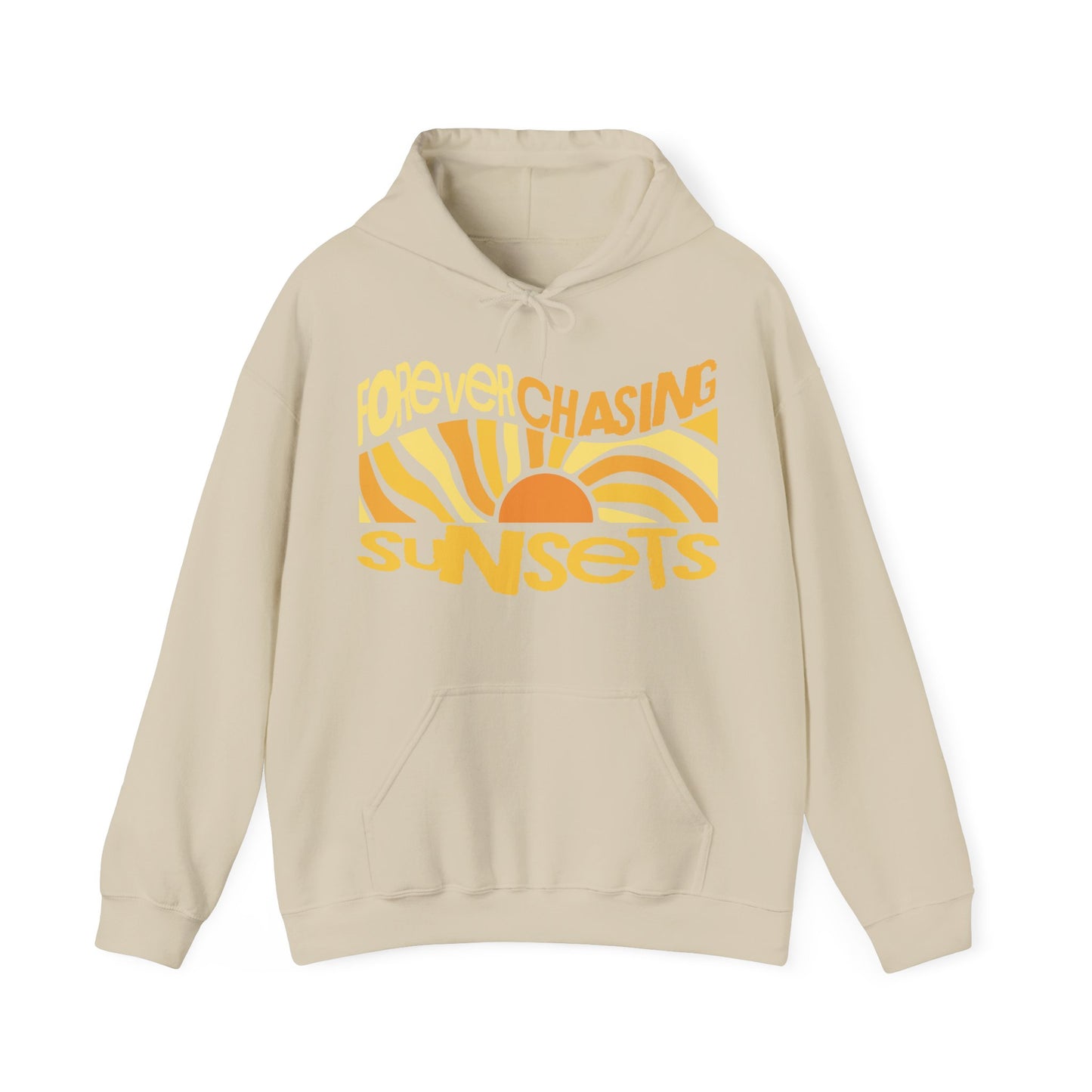 Forever Chasing Sunsets Groovy Graphic Hoodie