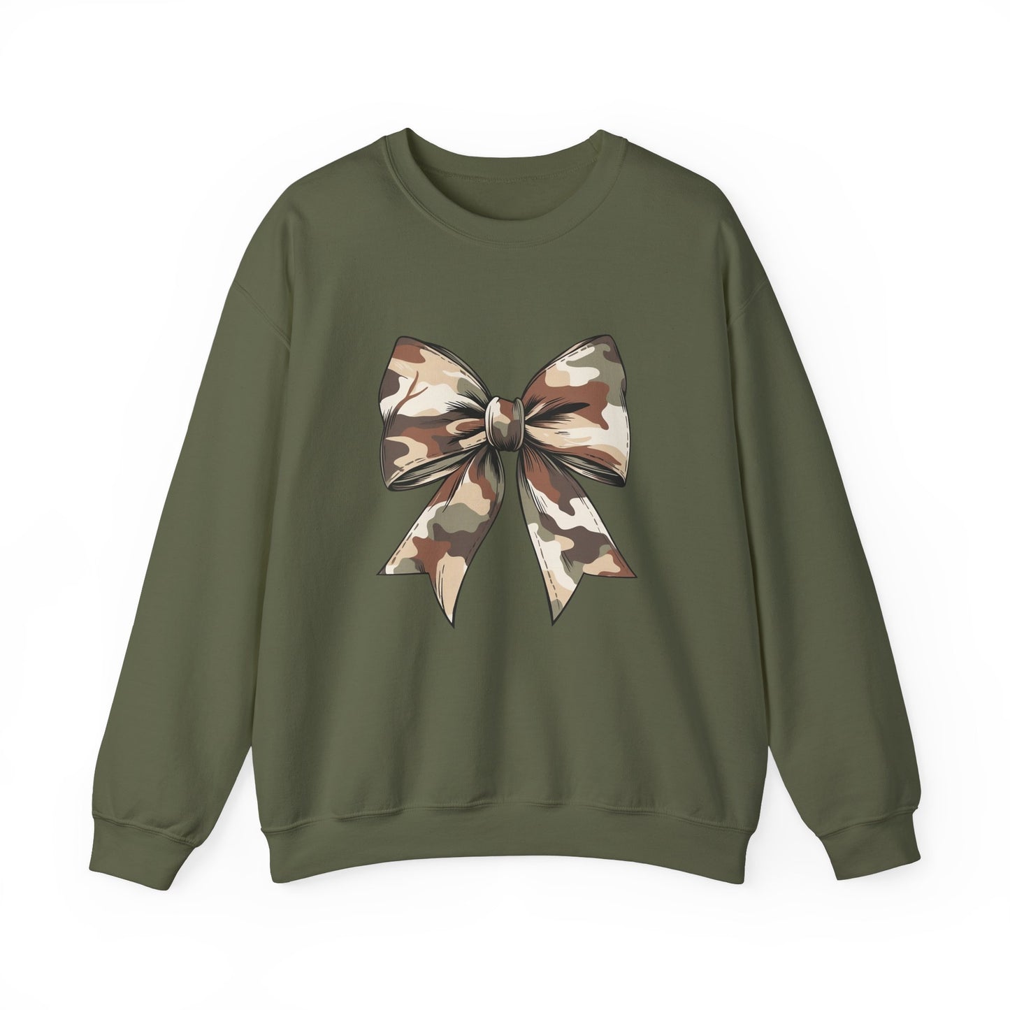 Camouflage Coquette Bow Sweatshirt