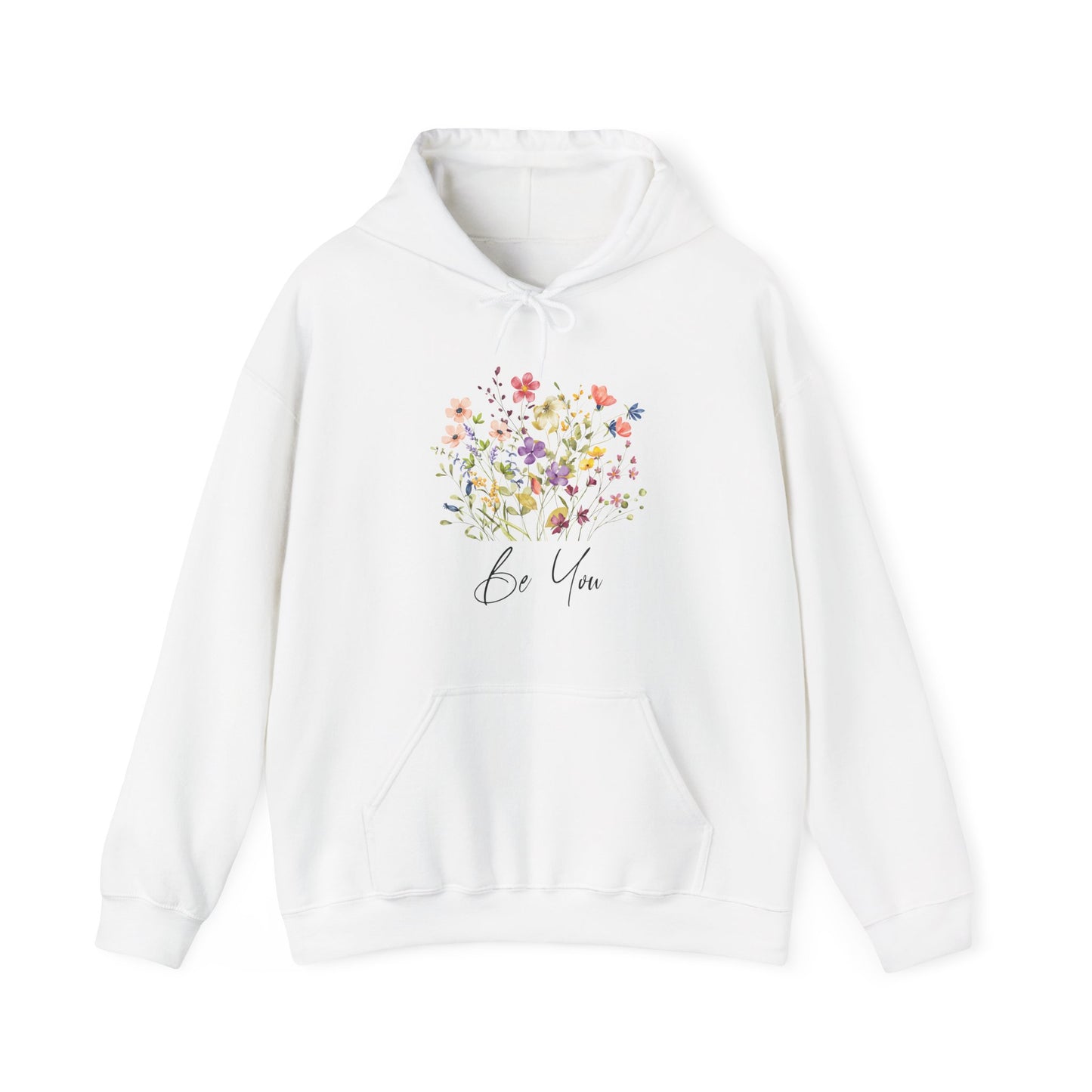 Be You Colorful Wildflowers Graphic Hoodie