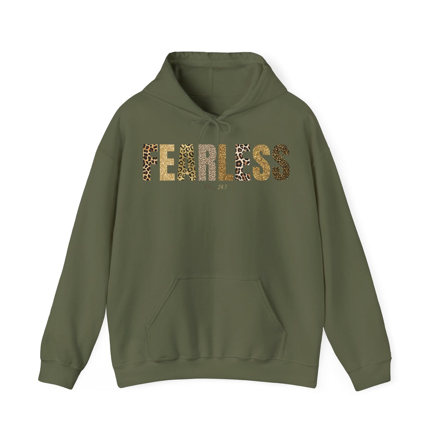 Fearless Me 24:7 With Leopard Patterns Hoodie