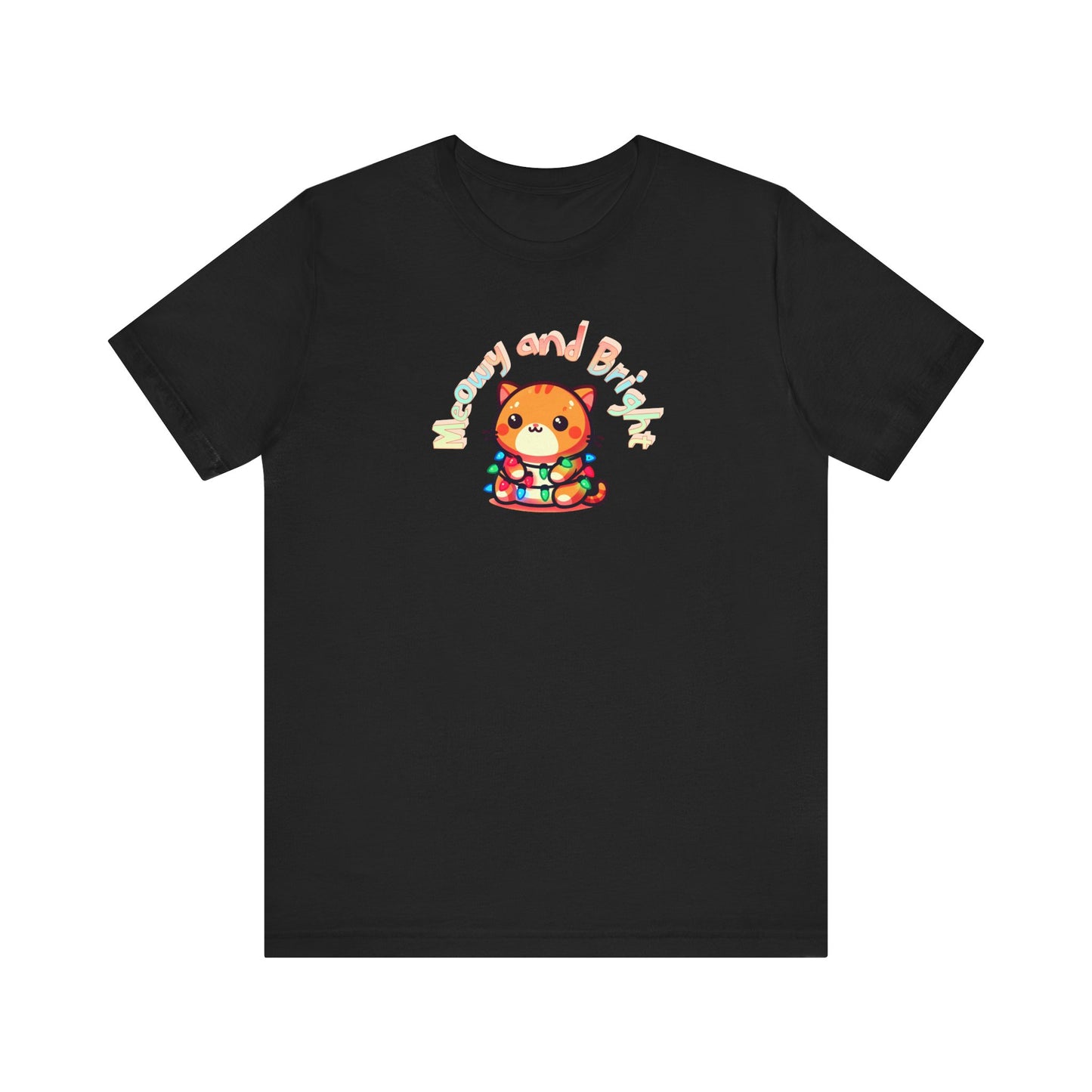 Meowy and Bright Colorful Cartoon Cat T-shirt