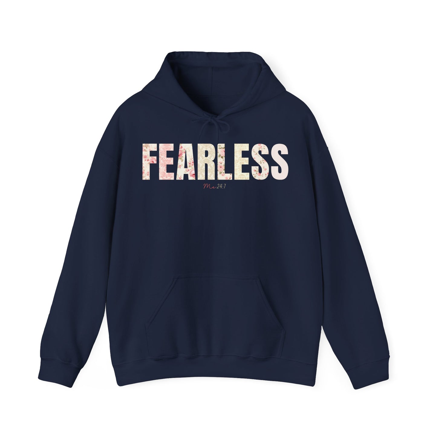 Fearless Me 24:7 Pink Floral Patterns Hoodie