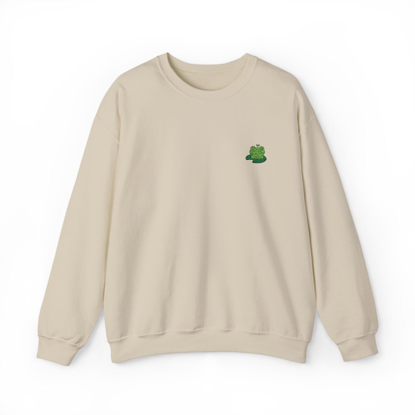 Embroidered Cute Frog Sweatshirt