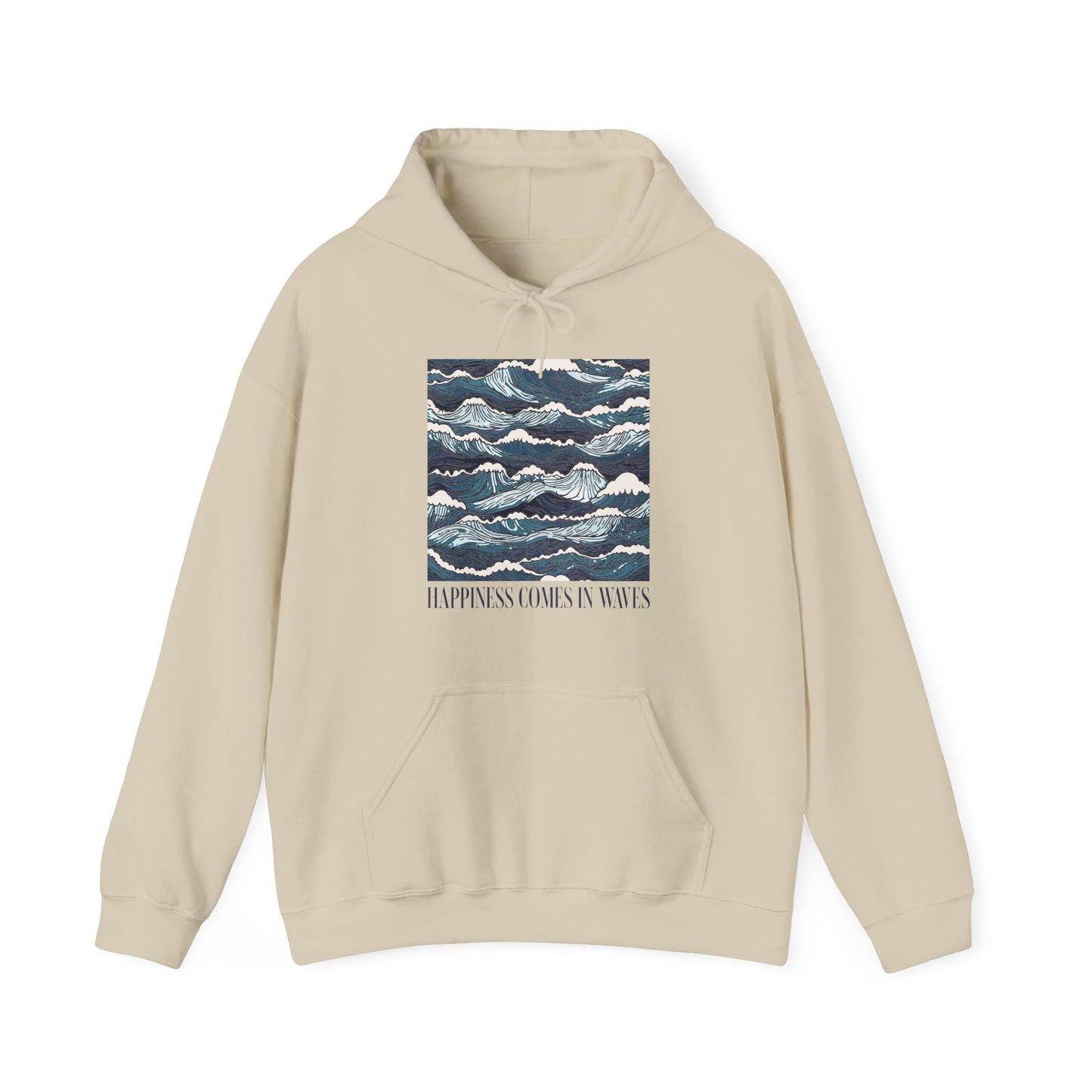 Happiness Comes In Waves Graphic Hoodie
