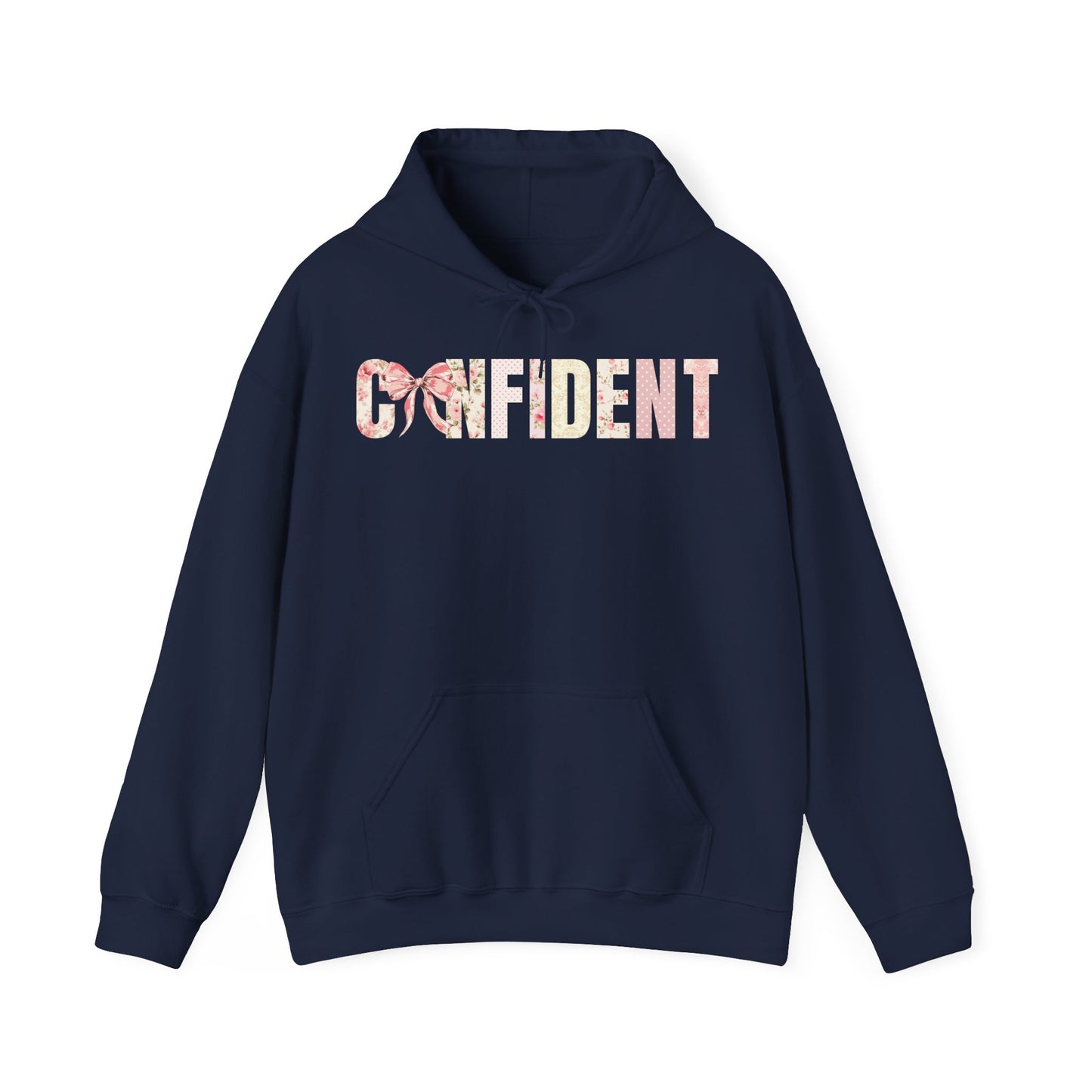 Confident Pink Floral Coquette Bow Hoodie