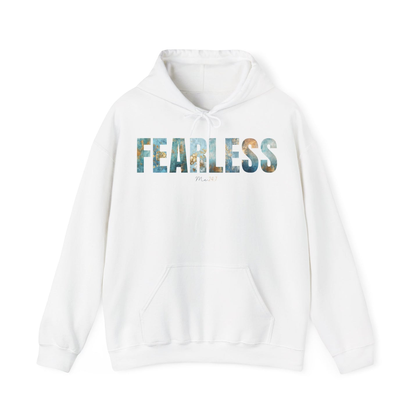 Fearless Me 24:7 Golden Blue Patterns Hoodie
