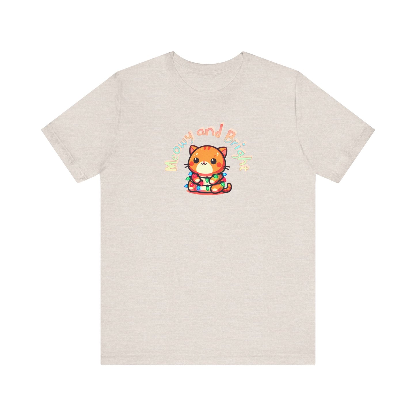 Meowy and Bright Colorful Cartoon Cat T-shirt