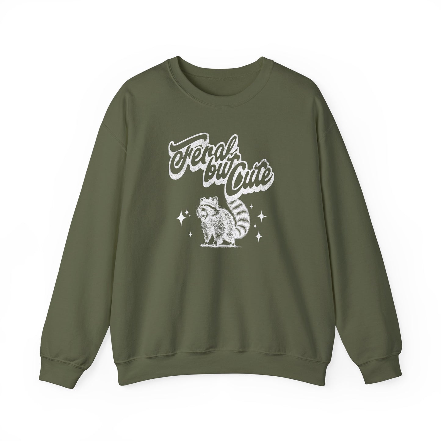 Feral But Cute Coquette Raccoon Sweatshirt