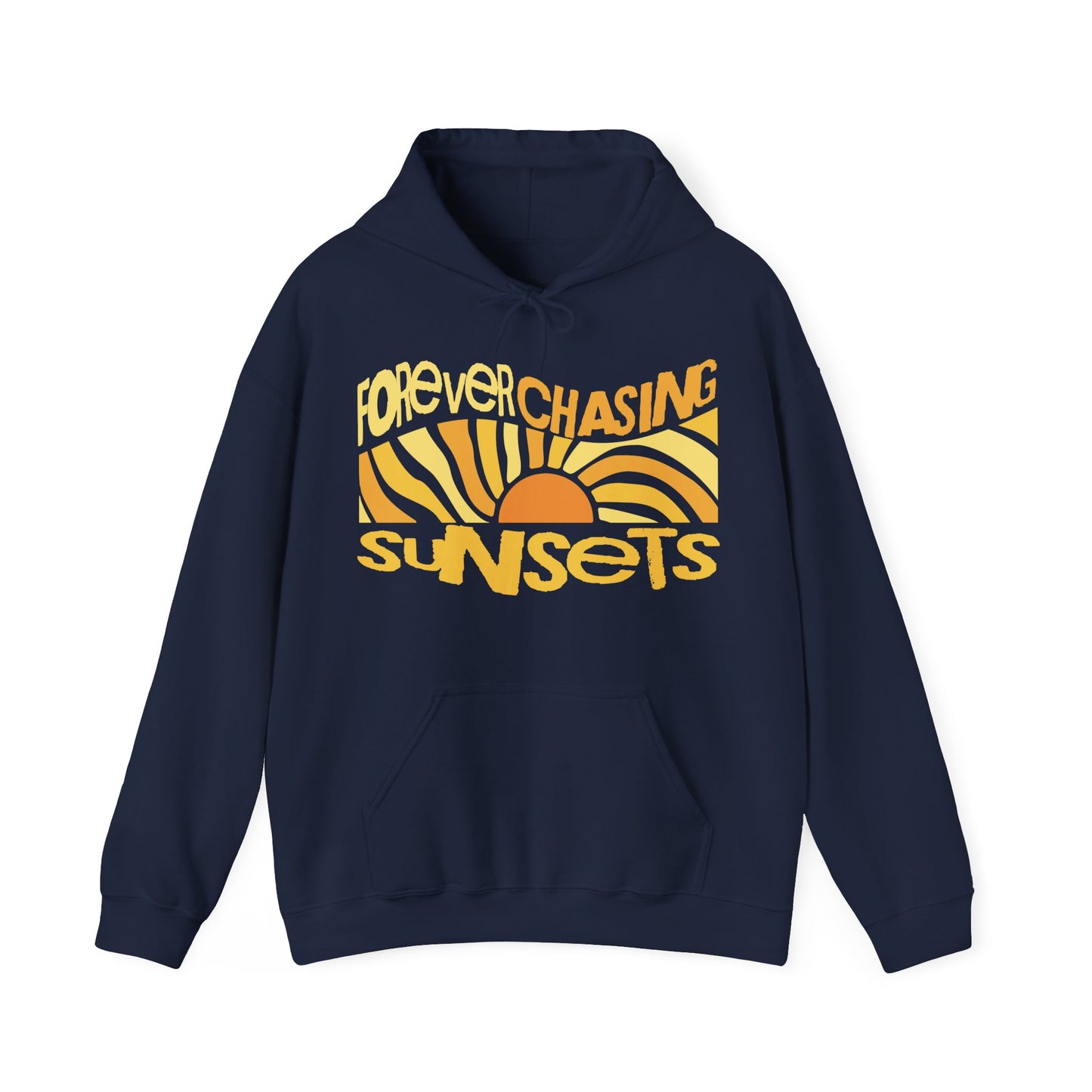 Forever Chasing Sunsets Groovy Graphic Hoodie