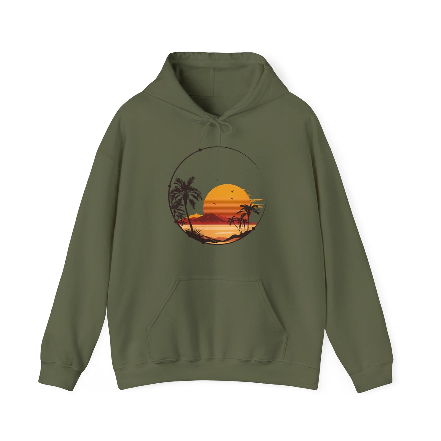 Retro Sunset Tropical Hoodie