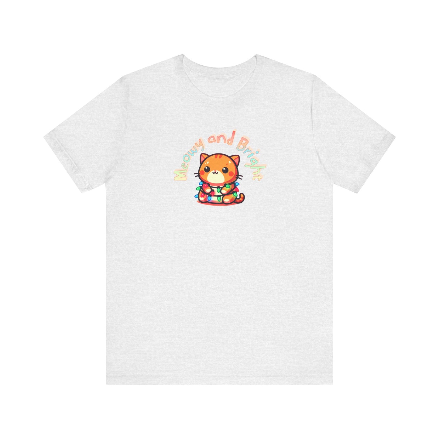 Meowy and Bright Colorful Cartoon Cat T-shirt