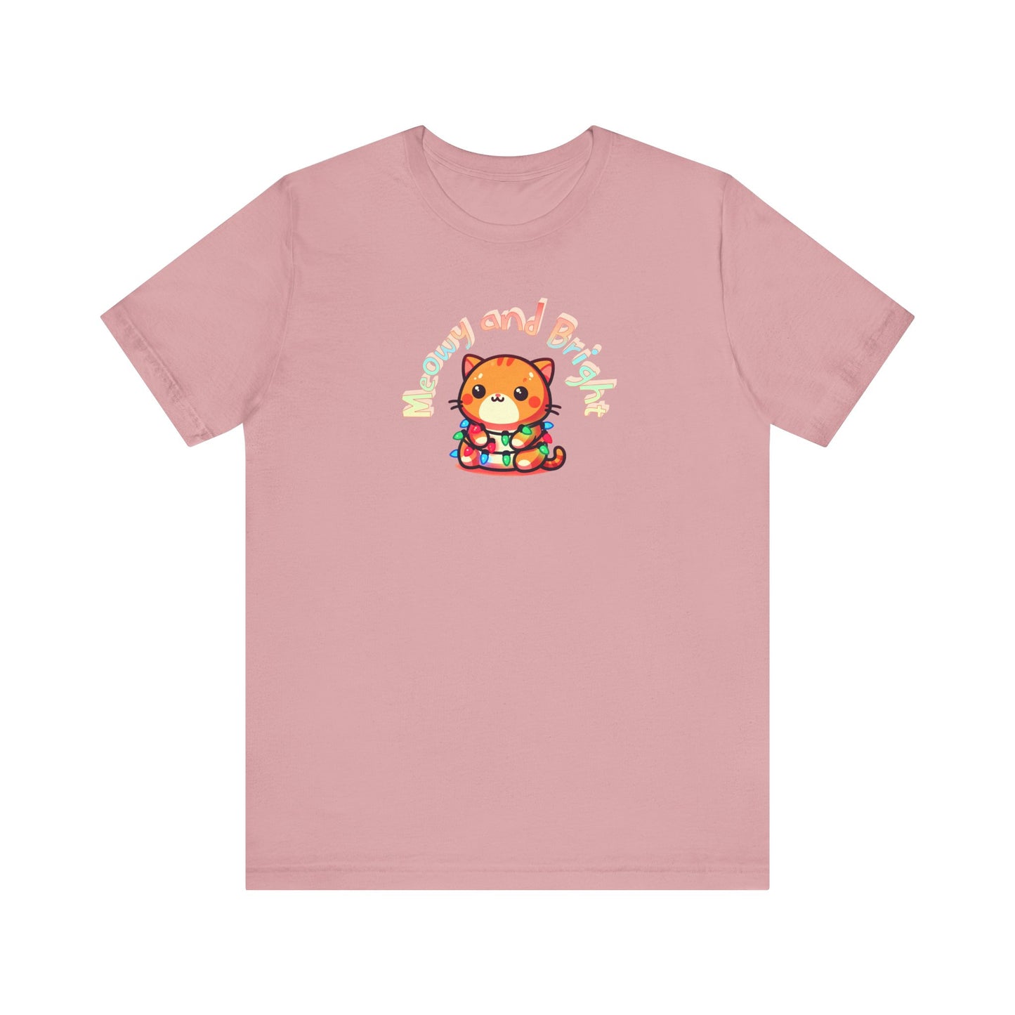Meowy and Bright Colorful Cartoon Cat T-shirt