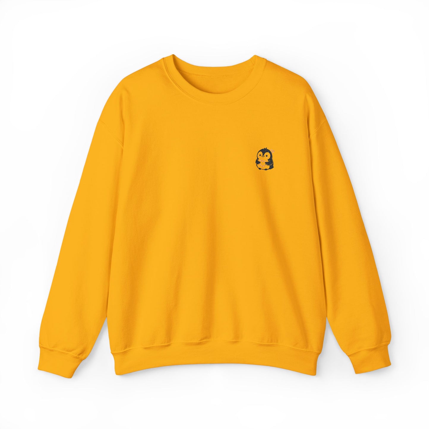 Embroidered Penguin Heart Sweatshirt