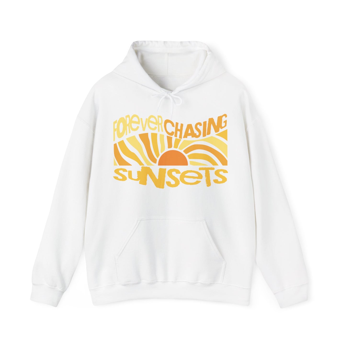 Forever Chasing Sunsets Groovy Graphic Hoodie