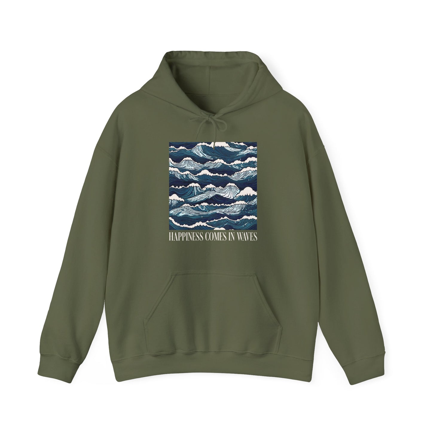 Happiness Comes In Waves Graphic Hoodie