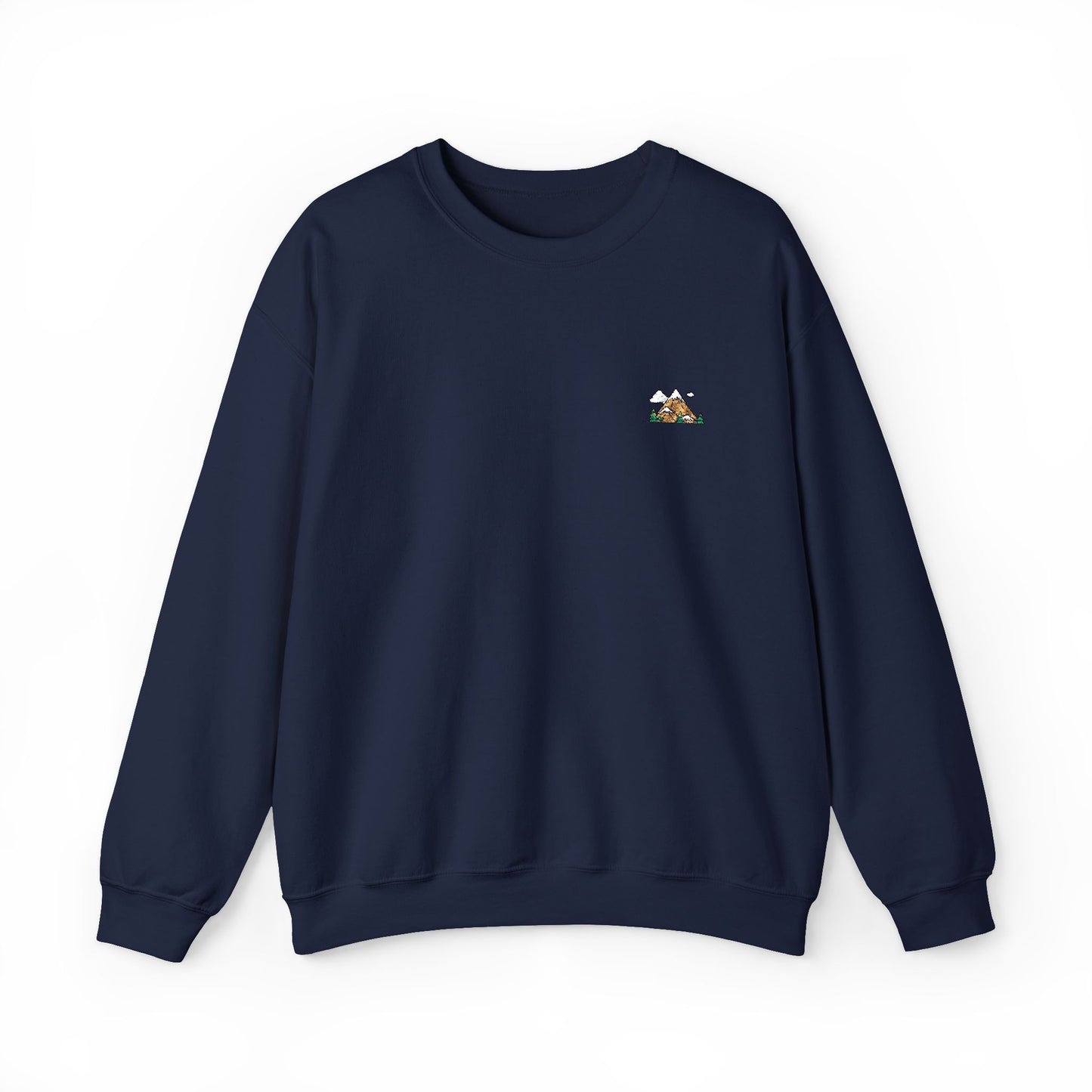 Embroidered Mountain Sky and Trees Sweatshirt