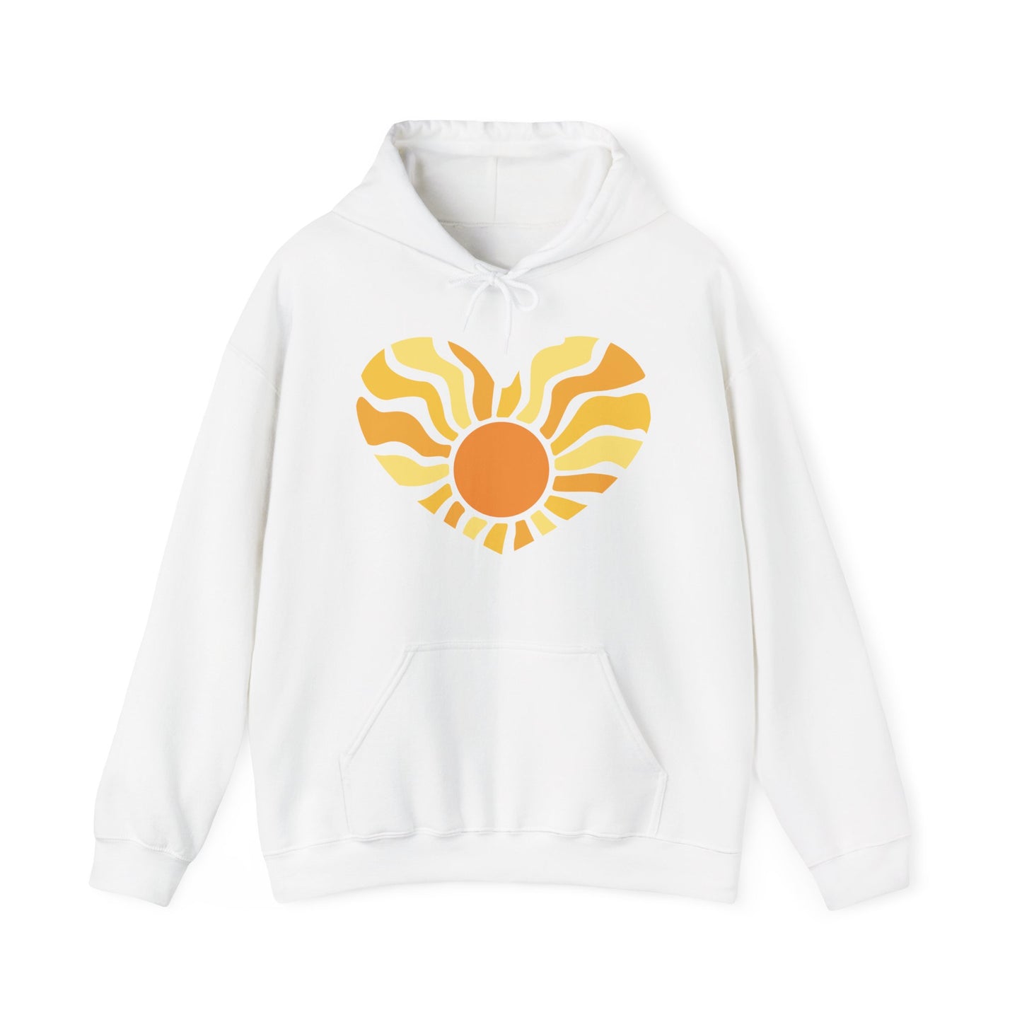 Sun In Heart Shape Graphic Hoodie